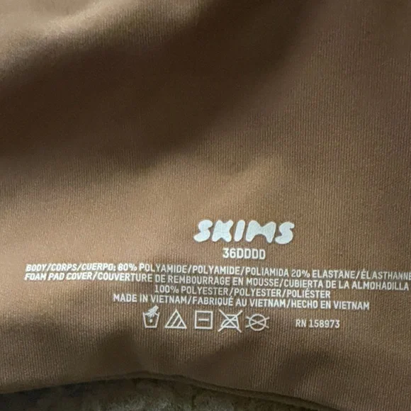 SKIMS Fits Everybody T-Shirt Bra 36DDDD Ochre Nude Seamless T-Shirt Bra NWT - Picture 5 of 5